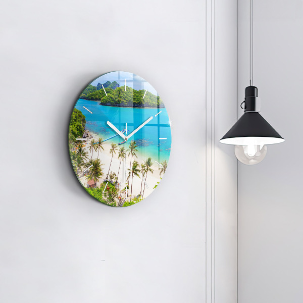 Round glass wall clock National Park Thailand