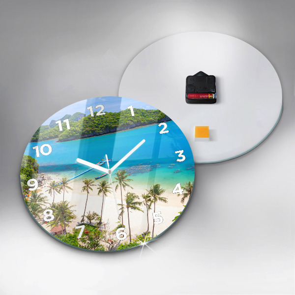 Round glass wall clock National Park Thailand