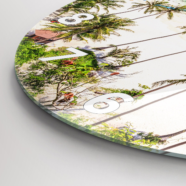 Round glass wall clock National Park Thailand