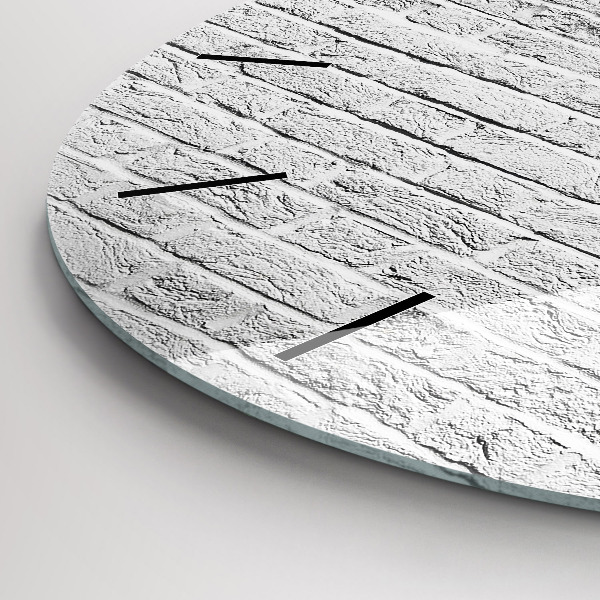 Round glass wall clock A wall of light bricks