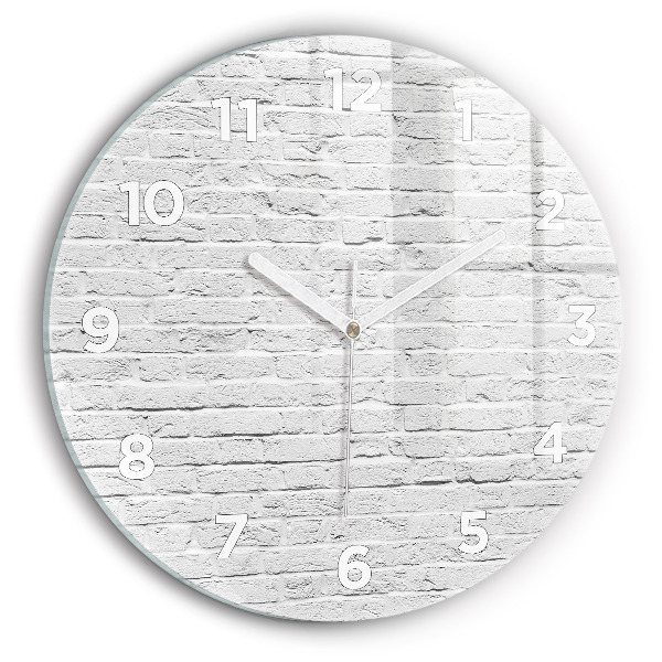 Round glass wall clock A wall of light bricks