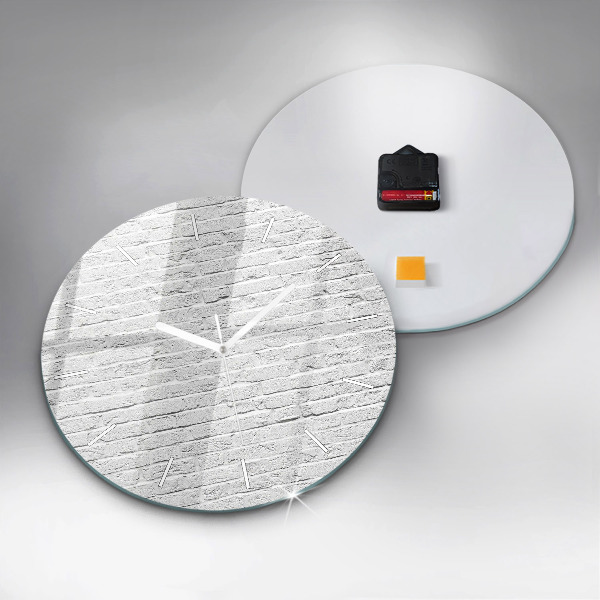 Round glass wall clock A wall of light bricks