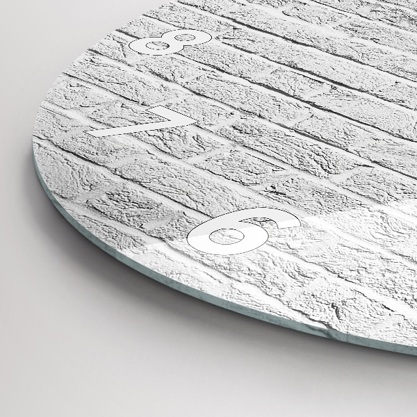 Round glass wall clock A wall of light bricks