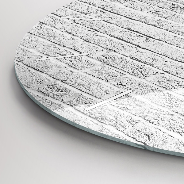 Round glass wall clock A wall of light bricks