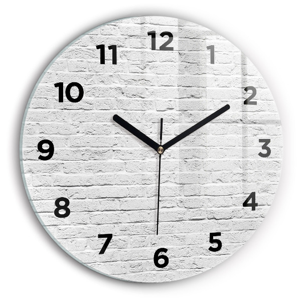 Round glass wall clock A wall of light bricks