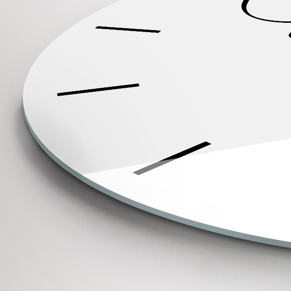 Round glass wall clock The inscription Travel