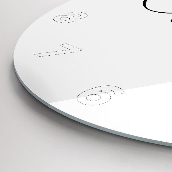 Round glass wall clock The inscription Travel