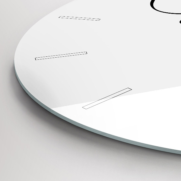 Round glass wall clock The inscription Travel