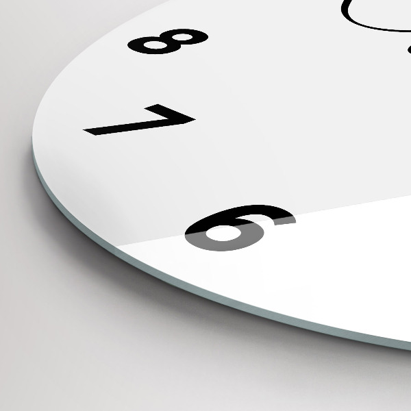 Round glass wall clock The inscription Travel