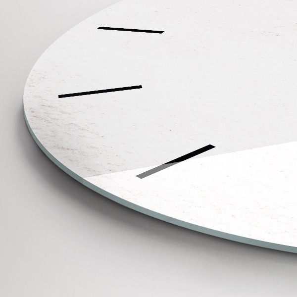 Round glass wall clock Decorative pattern