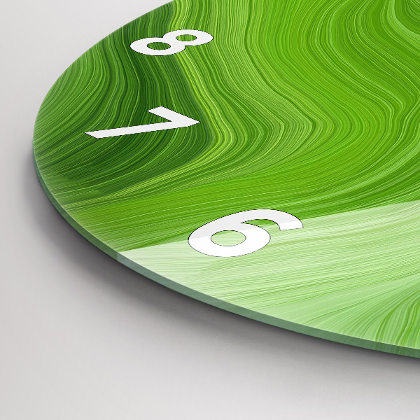 Round glass wall clock Modern waves