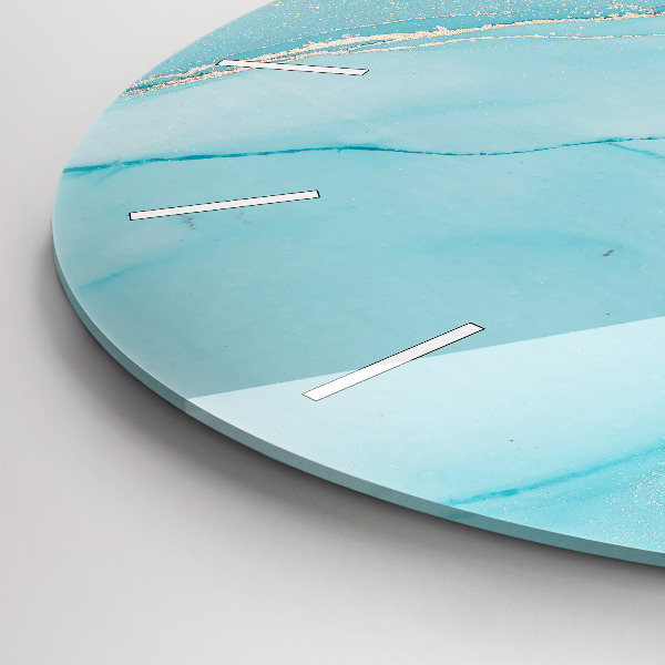 Round glass wall clock Decorative marble