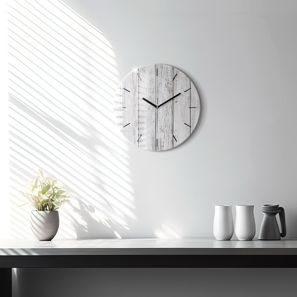 Round glass wall clock Painted boards