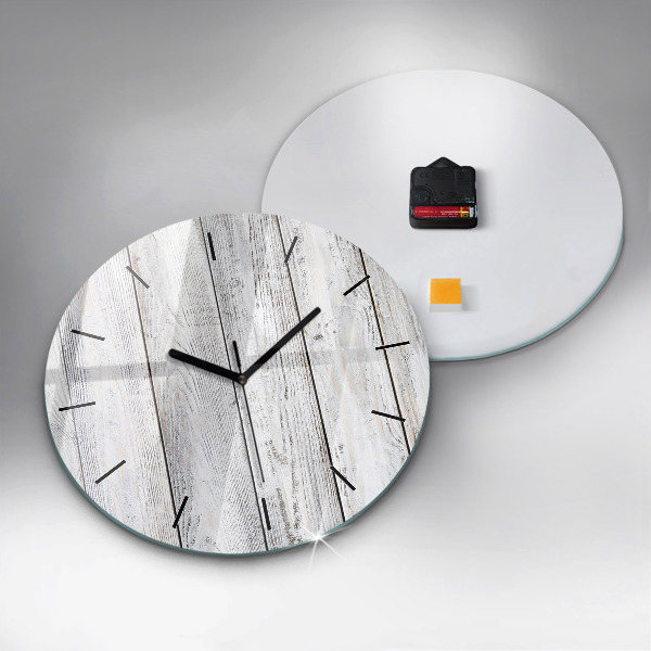 Round glass wall clock Painted boards