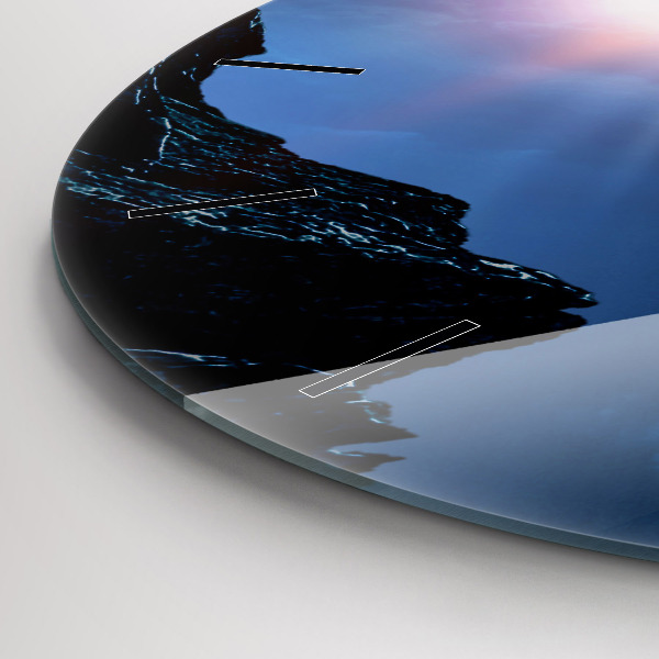 Round glass wall clock Great Galaxy