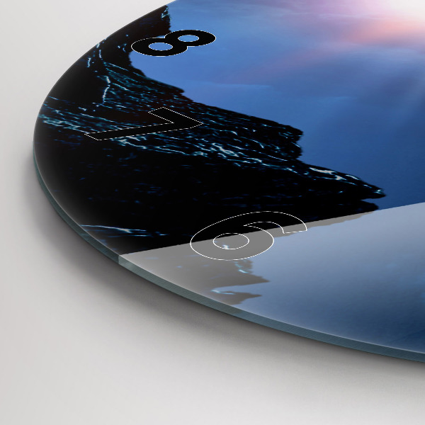 Round glass wall clock Great Galaxy