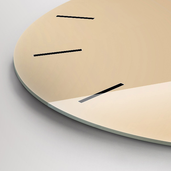 Round glass wall clock Abstract light