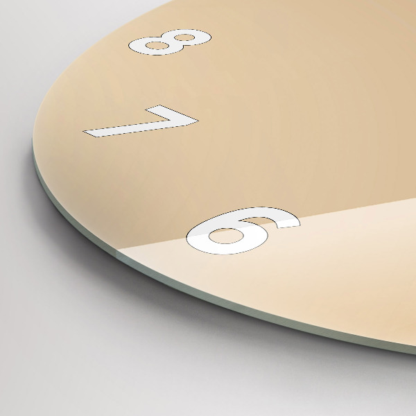 Round glass wall clock Abstract light