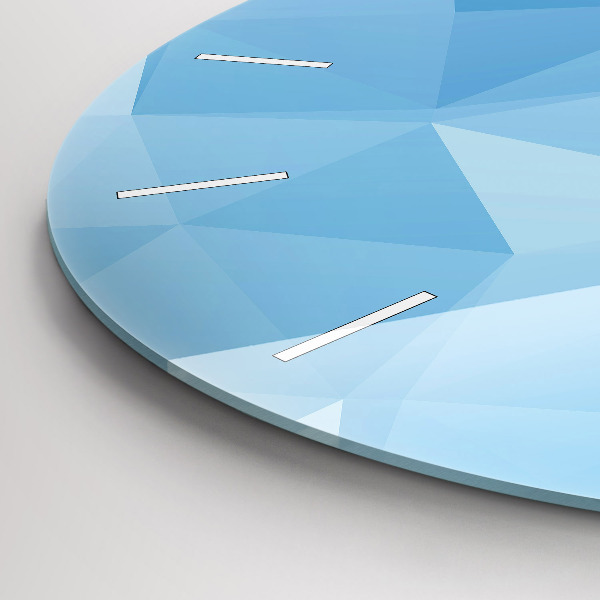 Round glass wall clock Triangles abstract