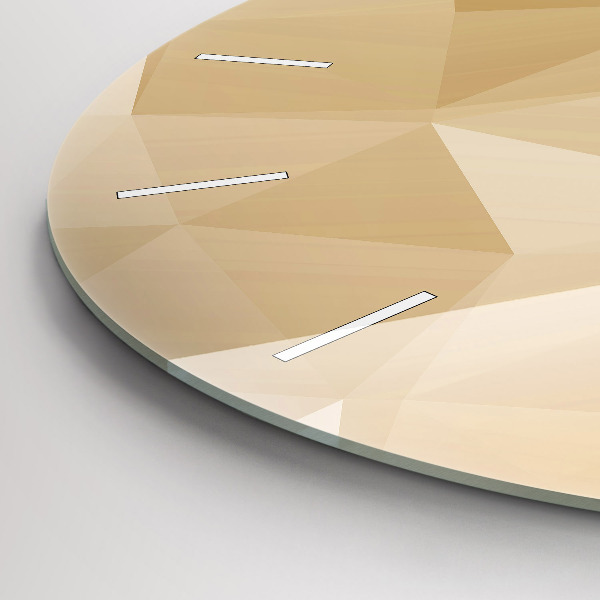 Round glass wall clock Triangles abstract