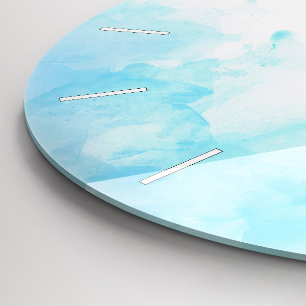 Round glass wall clock Painted spots