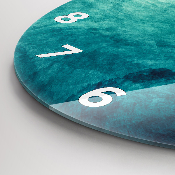Round glass wall clock Abstraction depth