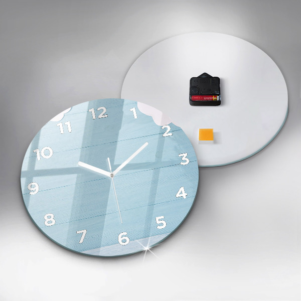 Round glass wall clock Children's board