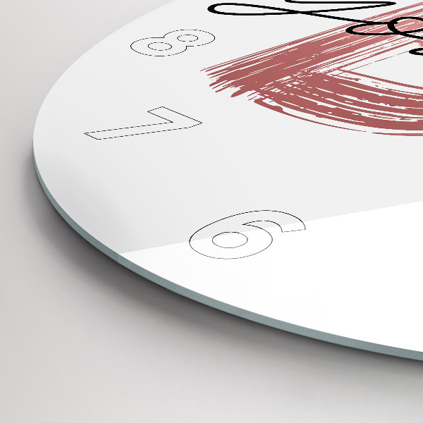 Round glass wall clock The inscription Be yourself