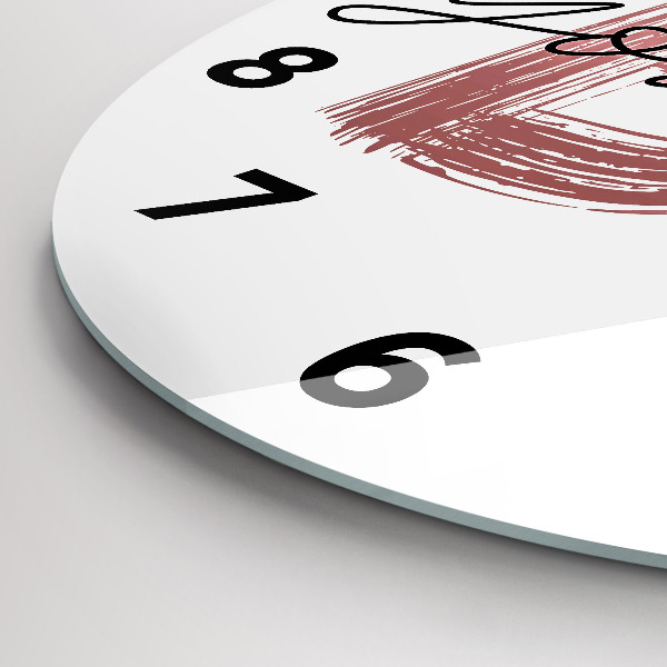 Round glass wall clock The inscription Be yourself