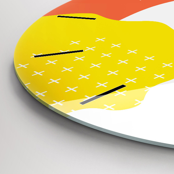 Round glass wall clock POP Abstraction