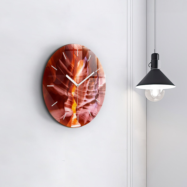 Round glass wall clock Sand Canyon