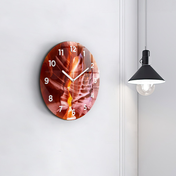 Round glass wall clock Sand Canyon