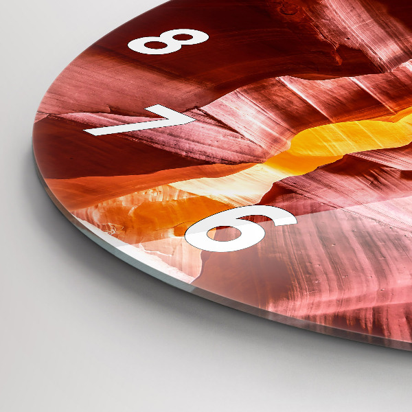 Round glass wall clock Sand Canyon