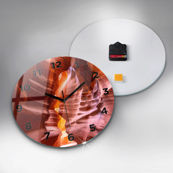 Round glass wall clock Sand Canyon