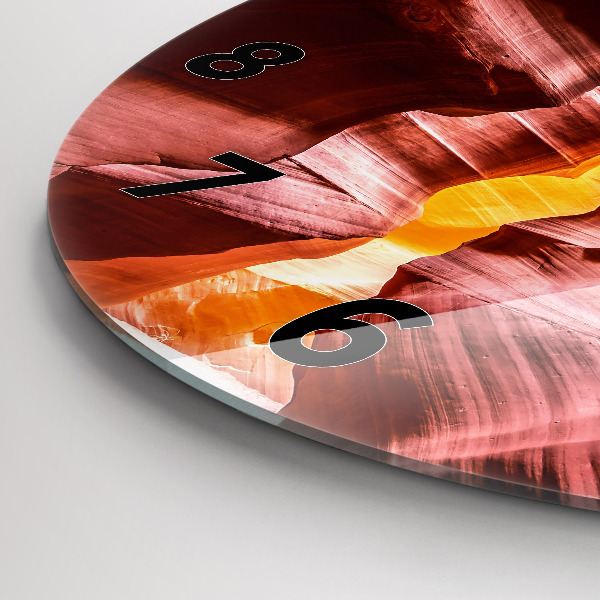 Round glass wall clock Sand Canyon