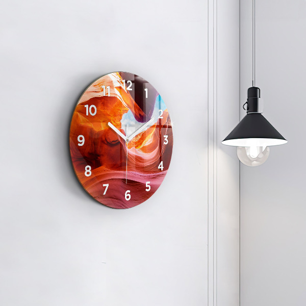 Round glass wall clock Canyon