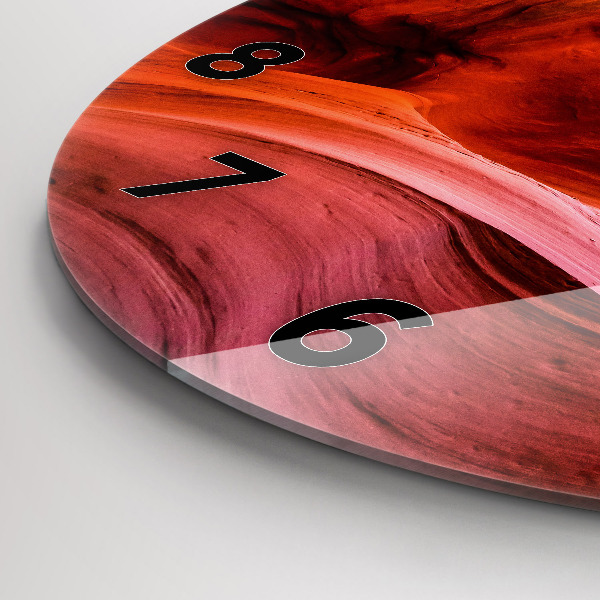 Round glass wall clock Canyon