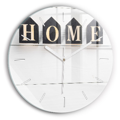 Round glass wall clock The inscription house