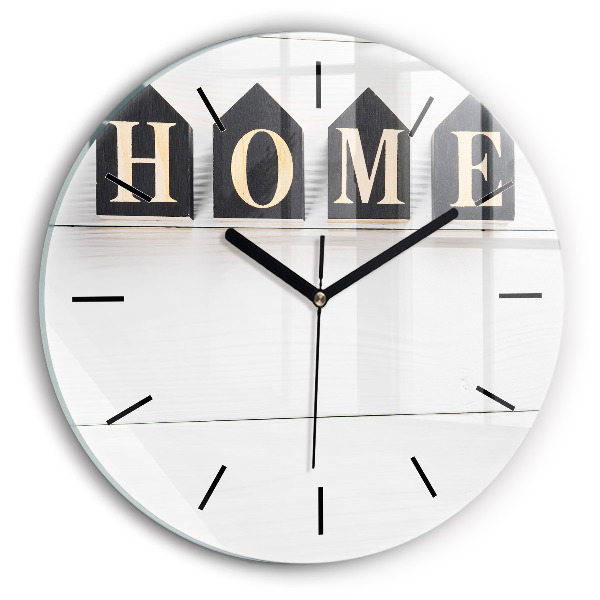 Round glass wall clock The inscription house