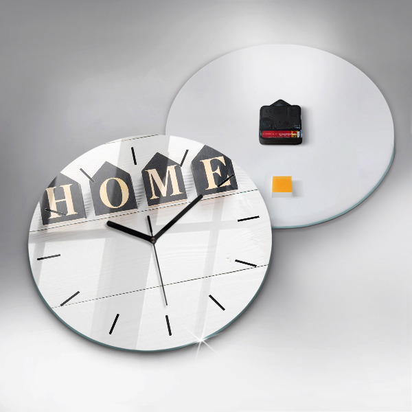 Round glass wall clock The inscription house