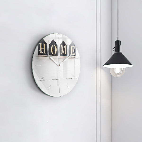 Round glass wall clock The inscription house