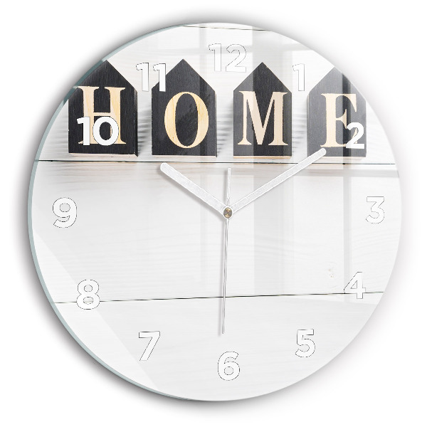 Round glass wall clock The inscription house