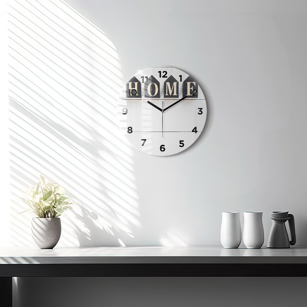Round glass wall clock The inscription house