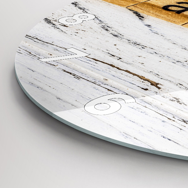 Round glass wall clock The inscription Family