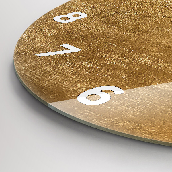 Round glass wall clock Decorative canvas