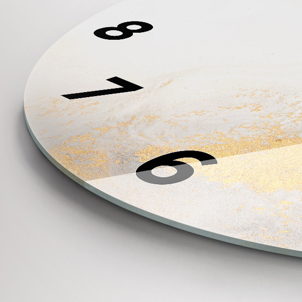 Round glass wall clock Artistic marble