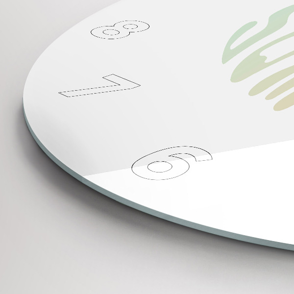 Round glass wall clock Hello Summer!