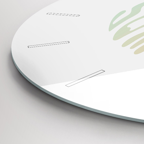 Round glass wall clock Hello Summer!