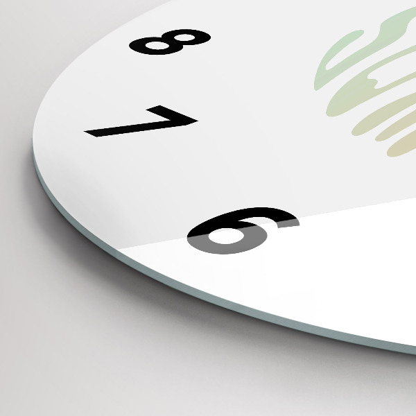 Round glass wall clock Hello Summer!