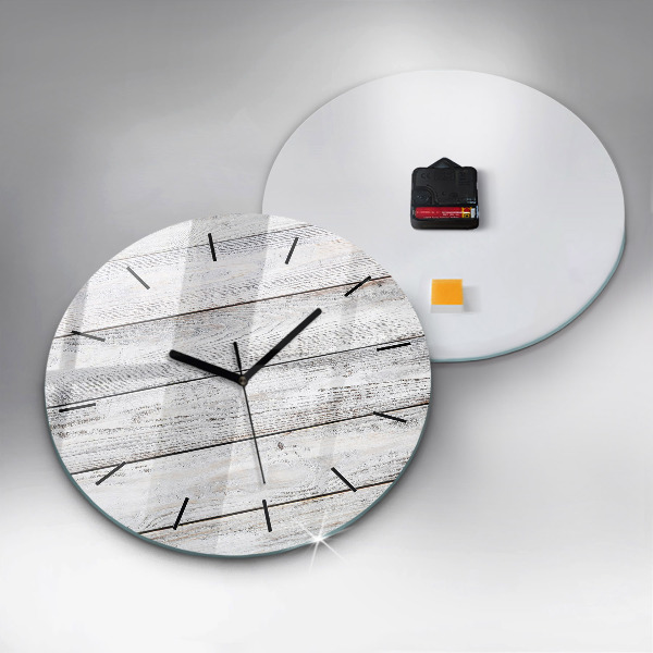 Round glass wall clock Painted boards
